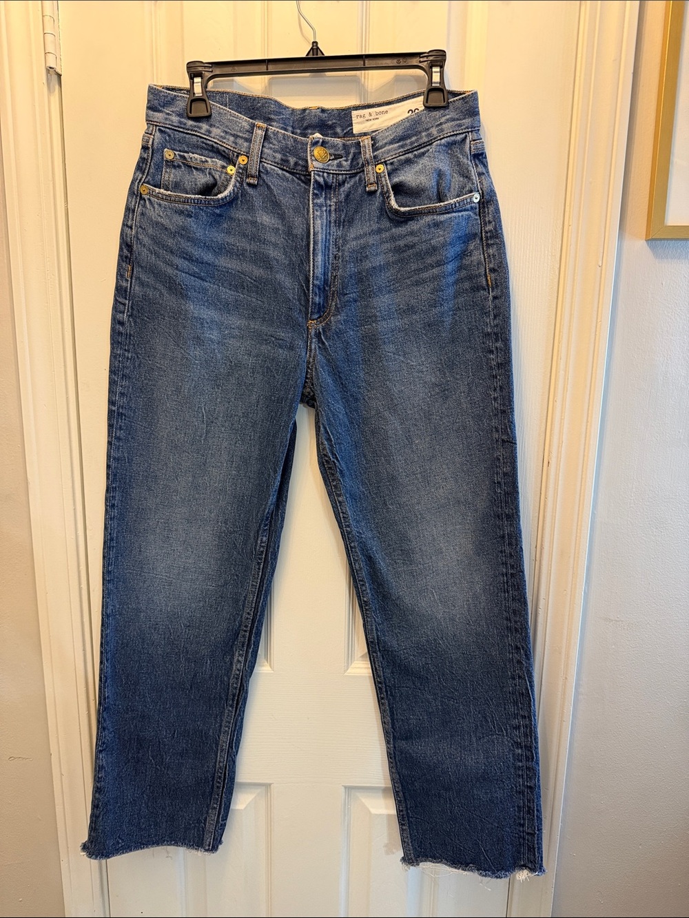 Rig & bone Straight-Leg Blue Jeans
